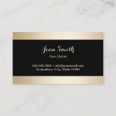 金ゴールドエレガントシザー美容師 名刺 (裏面)