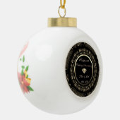 金ゴールドエレガントシック50結婚周年 セラミックボールオーナメント (左)