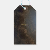 金ゴールドエレガントシャムロック、クローバーレザールック ギフトタグ (裏面)