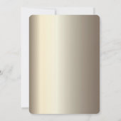 金ゴールドエレガントシャンパングラスダークブルー結婚ズ 招待状 (裏面)