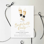 金ゴールドエレガントシャンパンバチェロレッテ 招待状