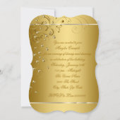 金ゴールドエレガントシャンパンバースデーパーティー 招待状 (裏面)