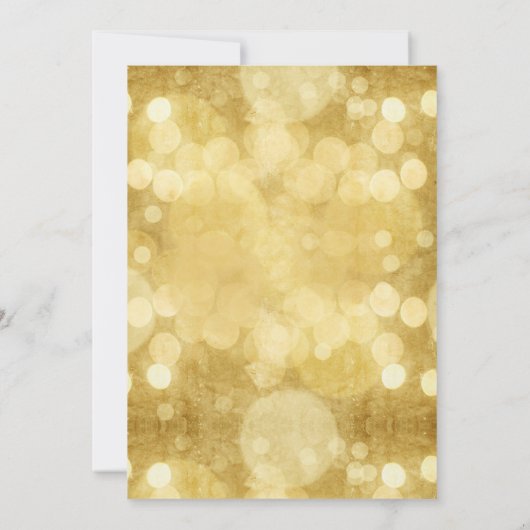 金ゴールドエレガントシャンパンブライダルシャワー招待 招待状 (裏面)