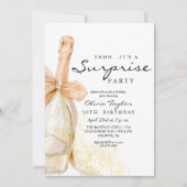 金ゴールドエレガントシャンパン30th Birthday 招待状 (正面)