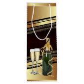 金ゴールドエレガントシャンパン/ワイン抱き枕 ワインギフトバッグ (裏面)