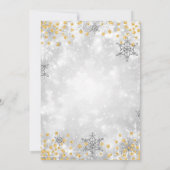 金ゴールドエレガントシルバークリスマスウィンターカンパニーホリデー 招待状 (裏面)