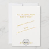 金ゴールドエレガントシルバーブラッククリスマスホリデーグリーティング シーズンカード (裏面)