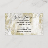 金ゴールドエレガントシルバーブラックScript Hair & Makeup Bus 名刺 (裏面)