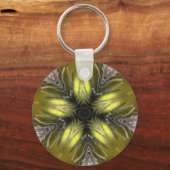 金ゴールドエレガントシルバー万華鏡のように千変万化するパターンクリスマススター キーホルダー (正面)