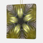 金ゴールドエレガントシルバー万華鏡のように千変万化するパターンクリスマススター セラミックオーナメント (左)