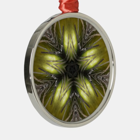 金ゴールドエレガントシルバー万華鏡のように千変万化するパターンクリスマススター メタルオーナメント (右)