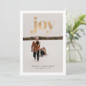 金ゴールドエレガントシンプルファミリークリスマスカード 招待状 (スタンド正面)