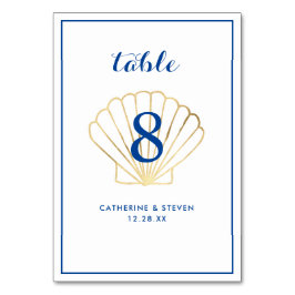 金ゴールドエレガントシーシェル海結婚岸 テーブルナンバー