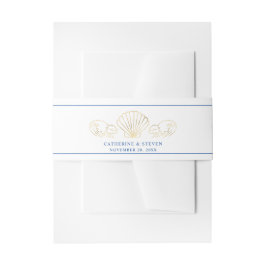 金ゴールドエレガントシーセル波結婚の 招待状ベリーバンド