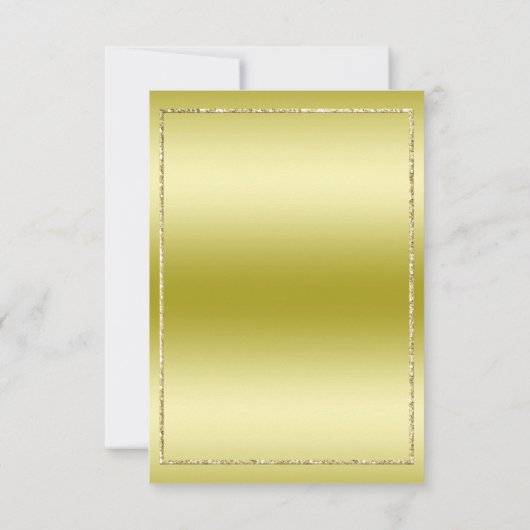 金ゴールドエレガントジェウェルボーグ&スティレット誕生日 招待状 (裏面)