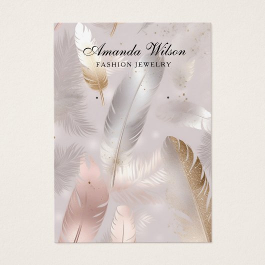 金ゴールドエレガントジュエリーイヤリング表示カード (正面)