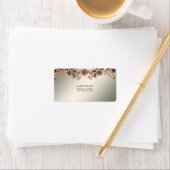 金ゴールドエレガントジュエルフラワーズ住所 シール (インサイチュ)