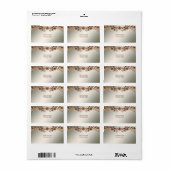 金ゴールドエレガントジュエルフラワーズ住所 シール (フルシート)