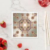 金ゴールドエレガントジュエルフラワーナプキンス スタンダードカクテルナプキン (インサイチュ)