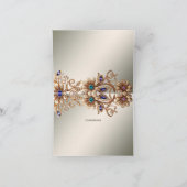 金ゴールドエレガントジュエル花サンキューカード サンキューカード (内部)