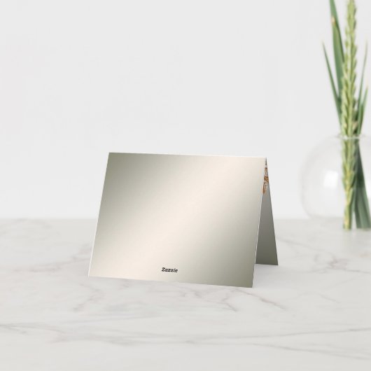 金ゴールドエレガントジュエル花サンキューカード サンキューカード (裏面)