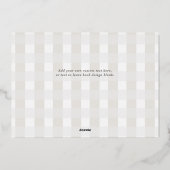 金ゴールドエレガントジョイファミリーフォトクリスマスホリデー 箔シーズンカード (裏面)