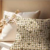 金ゴールドエレガントジンガ王室のムクイーンビーパターン クッション