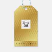 金ゴールドエレガントスクエアギフトラベル ギフトタグ (裏面)