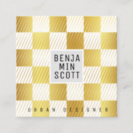 金ゴールドエレガントスクエア名刺 スクエア名刺