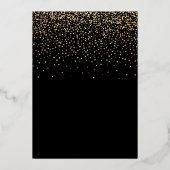 金ゴールドエレガントスクリプトの大学院フォイル発表 箔招待状 (裏面)