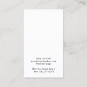 金ゴールドエレガントスクリプトイヤリングディスプレイカード 名刺 (裏面)