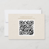 金ゴールドエレガントスクリプトウェディングRSVPカード 出欠カード (裏面)