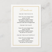 金ゴールドエレガントスクリプトエンクロージャカードの垂直 エンクロージャーカード (正面)