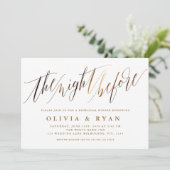 金ゴールドエレガントスクリプトタイポグラフィ招待状 招待状 (スタンド正面)