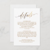 金ゴールドエレガントスクリプトタイポグラフィ招待状 招待状 (正面/裏面)