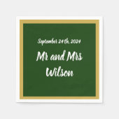 金ゴールドエレガントスクリプトフレーム金ゴールドカクテルナプキン スタンダードカクテルナプキン (正面)