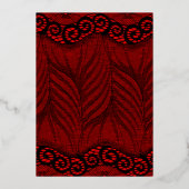 金ゴールドエレガントスクリプトレースハロウィーン 箔招待状 (裏面)