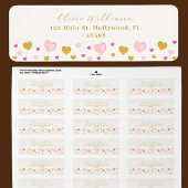 金ゴールドエレガントスクリプト名オフ白差出人住所 ラベル