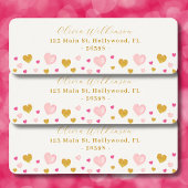 金ゴールドエレガントスクリプト名オフ白差出人住所 ラベル