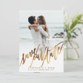 金ゴールドエレガントスクリプト招待状 招待状 (スタンド正面)