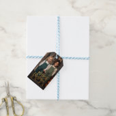 金ゴールドエレガントスクリプトmerry christmas photo holiday ギフトタグ (より糸付き)