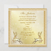 金ゴールドエレガントスタッグズクラッシーのクリスマスパーティー 招待状 (裏面)