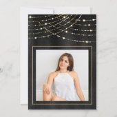 金ゴールドエレガントストリングライトフォトキンセアニェラ 招待状 (裏面)