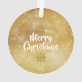 金ゴールドエレガントスノーフレークオーナメント オーナメント (裏面)