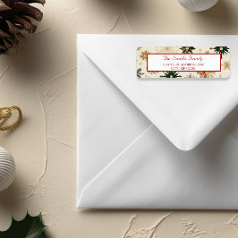 金ゴールドエレガントスノーフレークスホリデーウィンターリターン ラベル