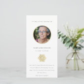 金ゴールドエレガントスノーフレーク・サークル写真追悼碑 サンキューカード (スタンド正面)