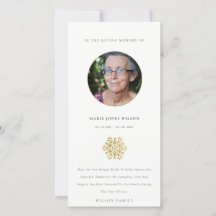 金ゴールドエレガントスノーフレーク・サークル写真追悼碑