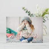 金ゴールドエレガントスノーフレークHappy Holidays写真 (スタンド正面)