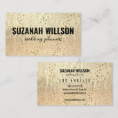 金ゴールドエレガントスプラッシュ付き絵を描バックグラウンド 名刺 (正面/裏面)