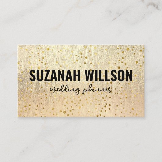 金ゴールドエレガントスプラッシュ付き絵を描バックグラウンド 名刺 (正面)